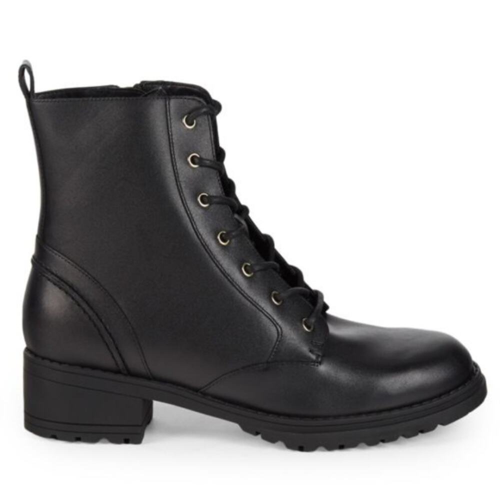 Cole Haan Camea Leather Combat Boots Size 6.5 New